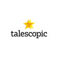 Talescopic.com logo, a brandable .com business name for sale