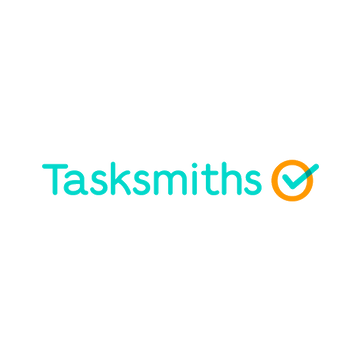 Tasksmiths.com logo, a brandable .com business name for sale
