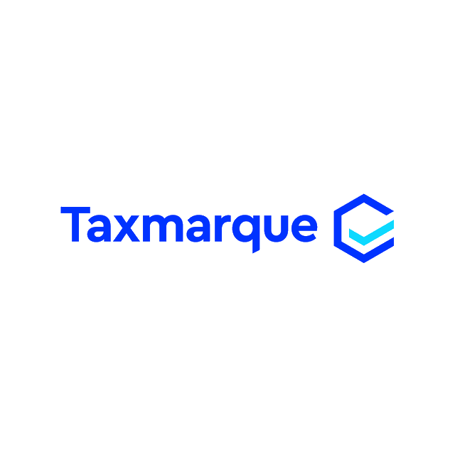 Taxmarque.com logo, a brandable .com business name for sale