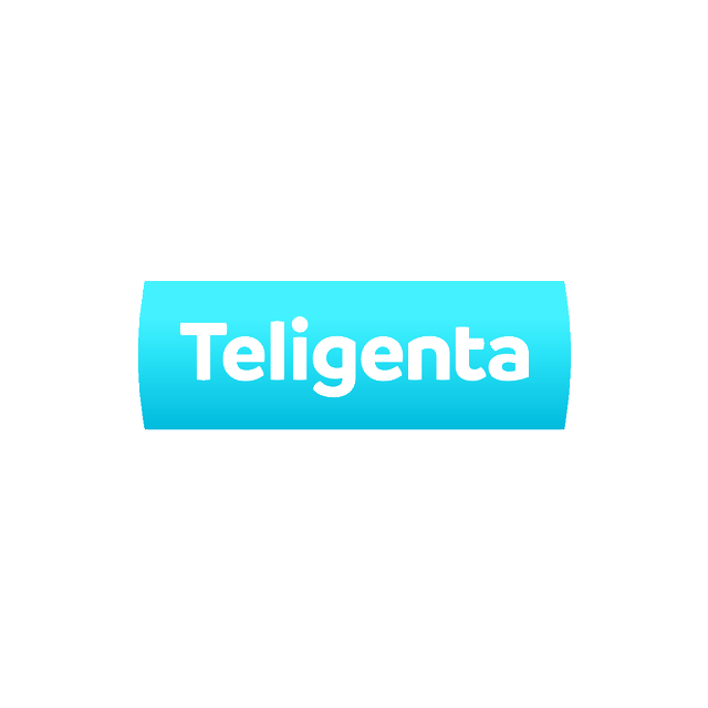 Teligenta.com logo, a brandable .com business name for sale