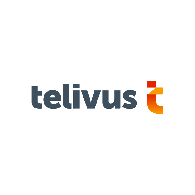 Telivus.com logo, a brandable .com business name for sale