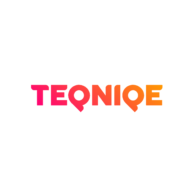 Teqniqe.com logo, a brandable .com business name for sale
