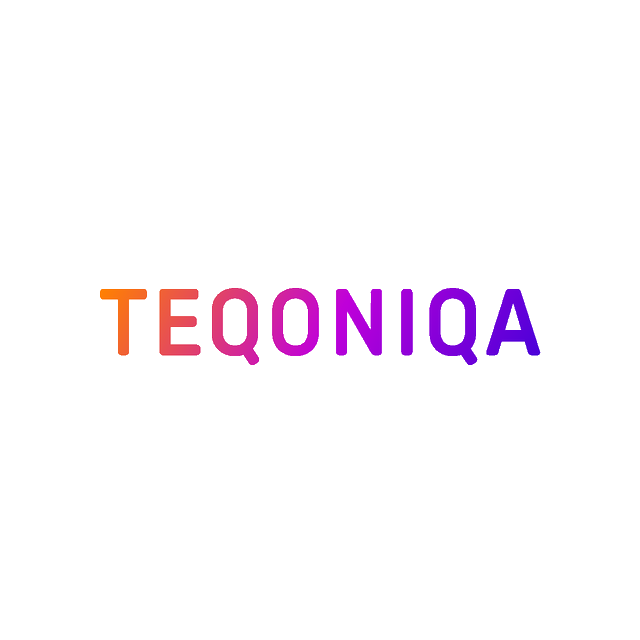 Teqoniqa.com logo, a brandable .com business name for sale