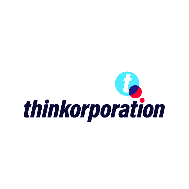 Thinkorporation.com logo, a brandable .com business name for sale