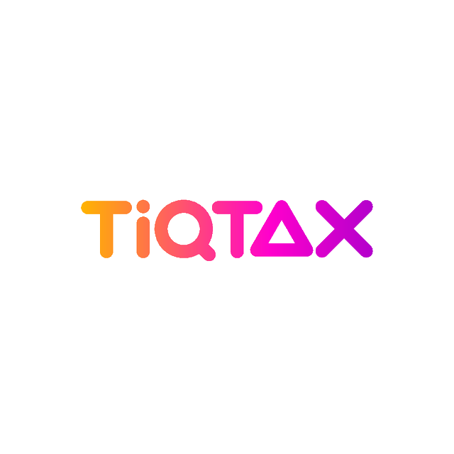 Tiqtax.com logo, a brandable .com business name for sale