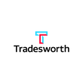 Tradesworth.com logo, a brandable .com business name for sale