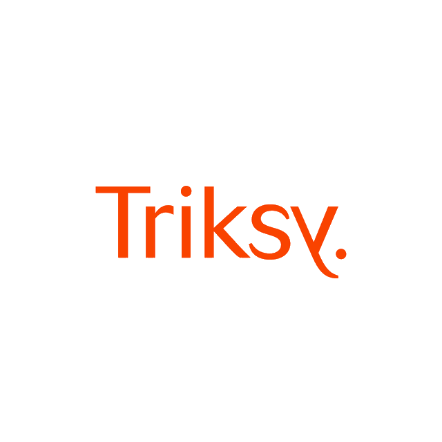 Triksy.com logo, a brandable .com business name for sale
