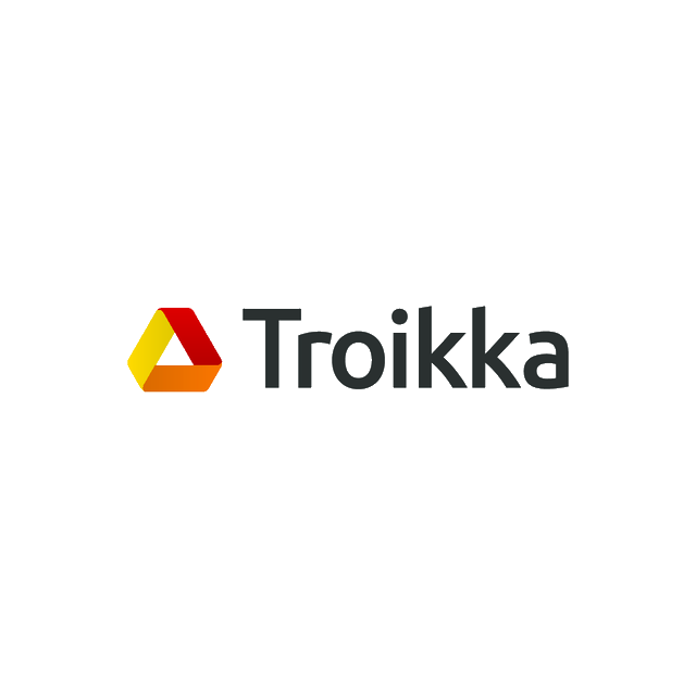 Troikka.com logo, a brandable .com business name for sale