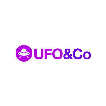 UFOandCo.com logo, a brandable .com business name for sale