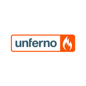 Unferno.com logo, a brandable .com business name for sale