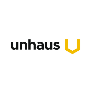 Unhaus.com logo, a brandable .com business name for sale
