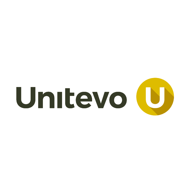 Unitevo.com logo, a brandable .com business name for sale