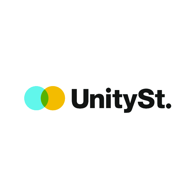 UnitySt.com logo, a brandable .com business name for sale