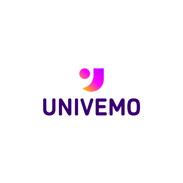 Univemo.com logo, a brandable .com business name for sale