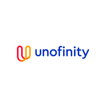 Unofinity.com logo, a brandable .com business name for sale