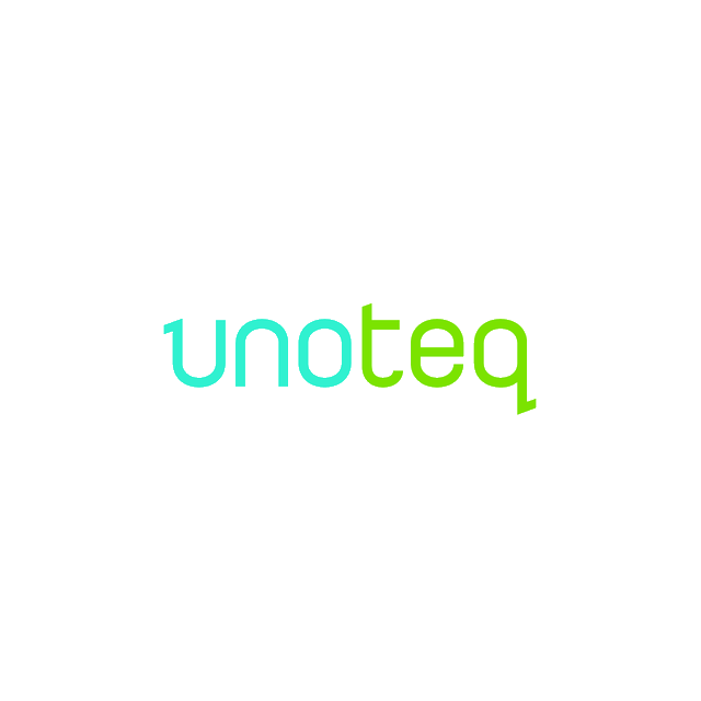 Unoteq.com logo, a brandable .com business name for sale