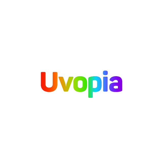 Uvopia.com logo, a brandable .com business name for sale