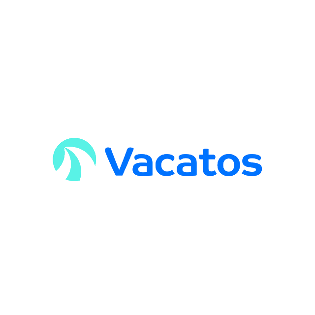 Vacatos.com logo, a brandable .com business name for sale