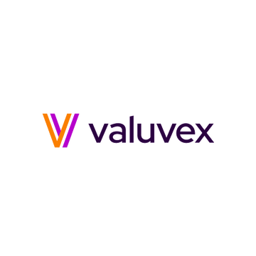 Valuvex.com logo, a brandable .com business name for sale