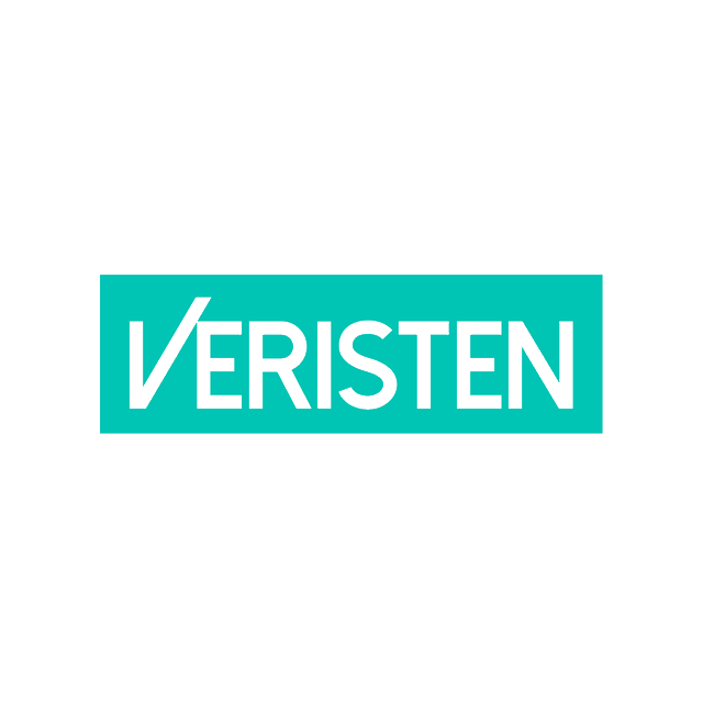 Veristen.com logo, a brandable .com business name for sale