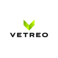 Vetreo.com logo, a brandable .com business name for sale