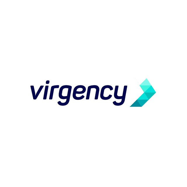Virgency.com logo, a brandable .com business name for sale