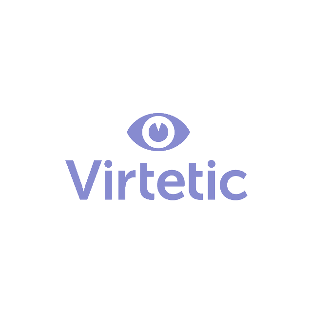 Virtetic.com logo, a brandable .com business name for sale