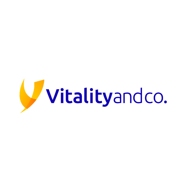 VitalityAndCo.com logo, a brandable .com business name for sale