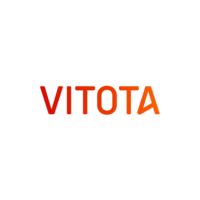 Vitota.com logo, a brandable .com business name for sale