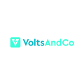 VoltsAndCo.com logo, a brandable .com business name for sale
