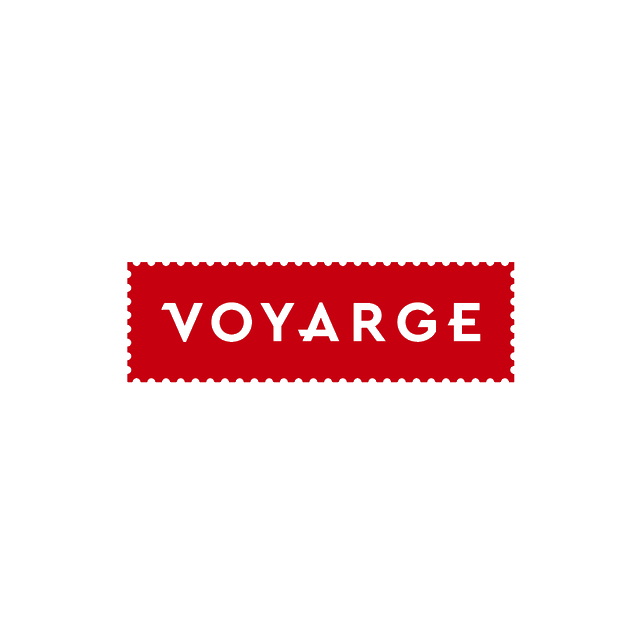 Voyarge.com logo, a brandable .com business name for sale