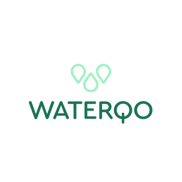 Waterqo.com logo, a brandable .com business name for sale
