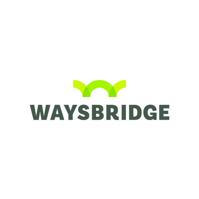 Waysbridge.com logo, a brandable .com business name for sale