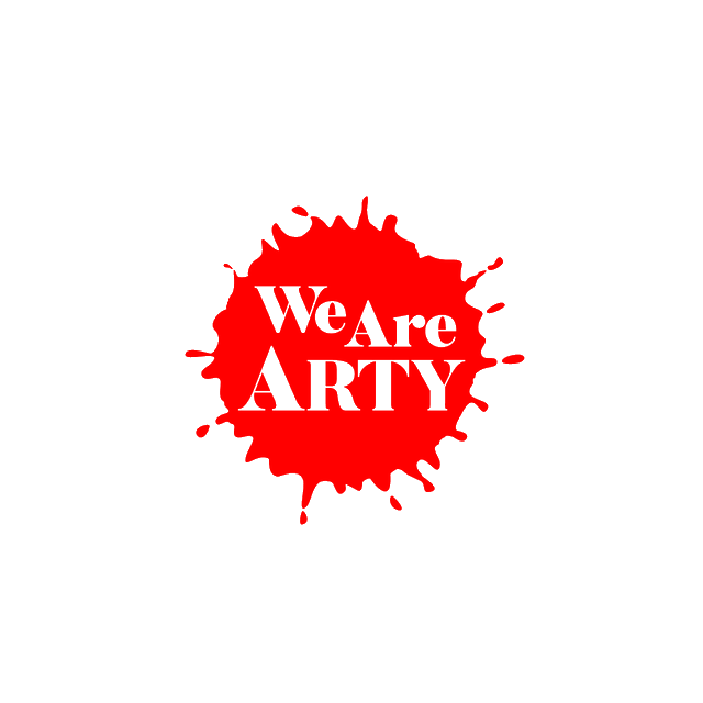 WeAreArty.com logo, a brandable .com business name for sale