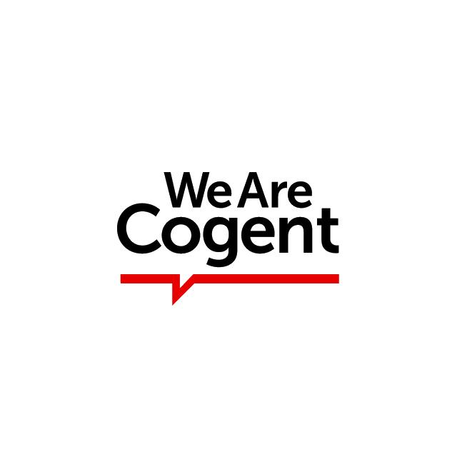 WeAreCogent.com logo, a brandable .com business name for sale