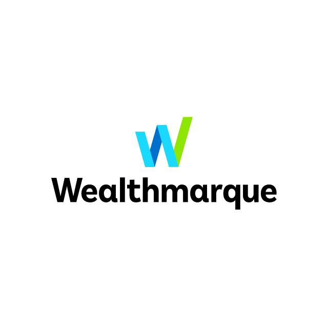 Wealthmarque.com logo, a brandable .com business name for sale