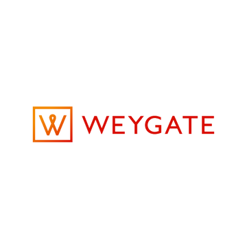 Weygate.com logo, a brandable .com business name for sale