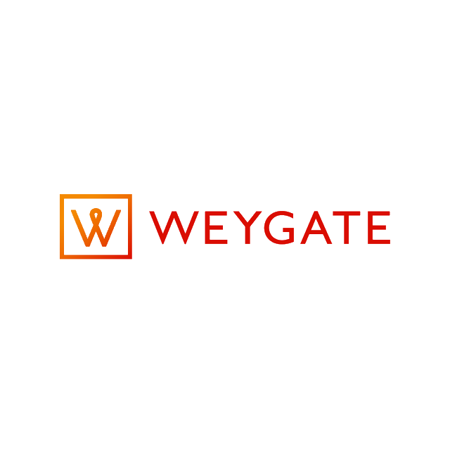 Weygate.com logo, a brandable .com business name for sale