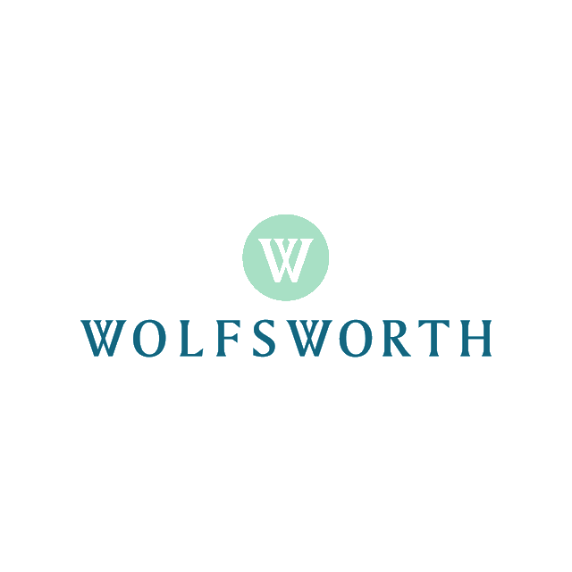 Wolfsworth.com logo, a brandable .com business name for sale