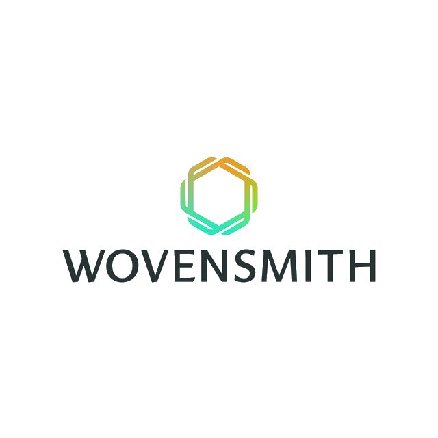 Wovensmith.com logo, a brandable .com business name for sale