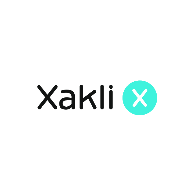 Xakli.com logo, a brandable .com business name for sale