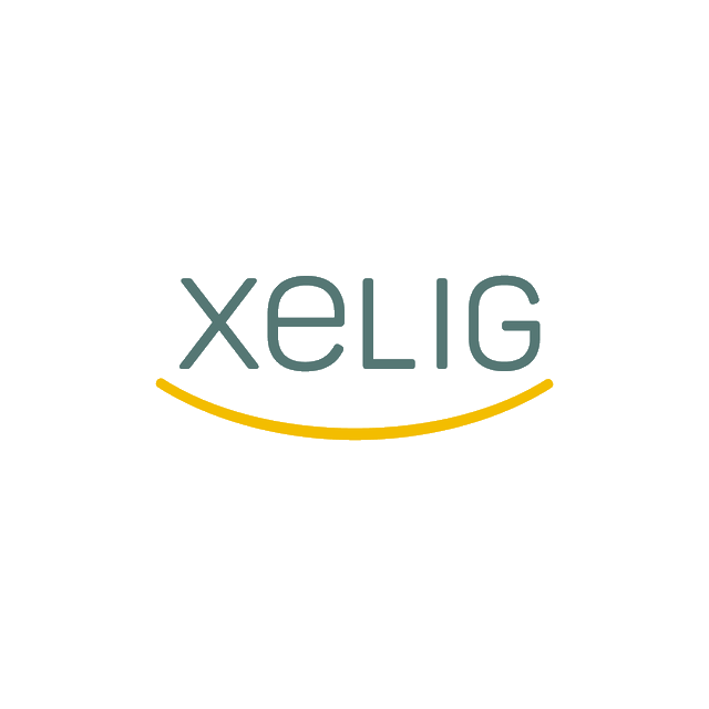 Xelig.com logo, a brandable .com business name for sale