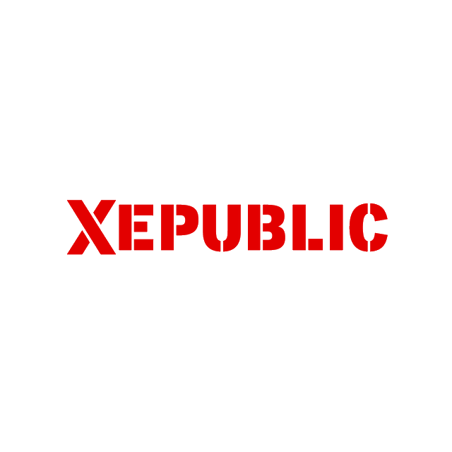 Xepublic.com logo, a brandable .com business name for sale