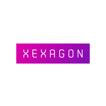 Xexagon.com logo, a brandable .com business name for sale