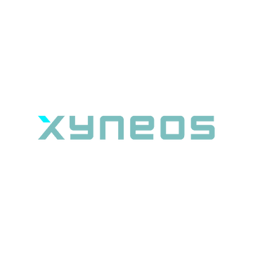 Xyneos.com logo, a brandable .com business name for sale