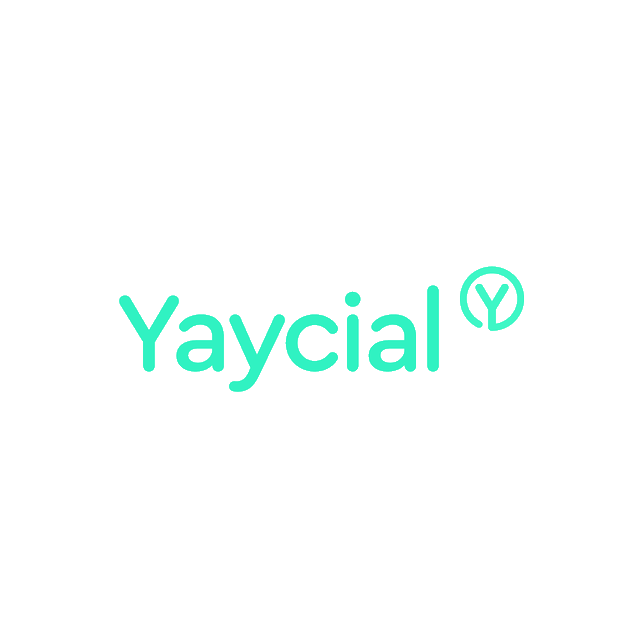 Yaycial.com logo, a brandable .com business name for sale
