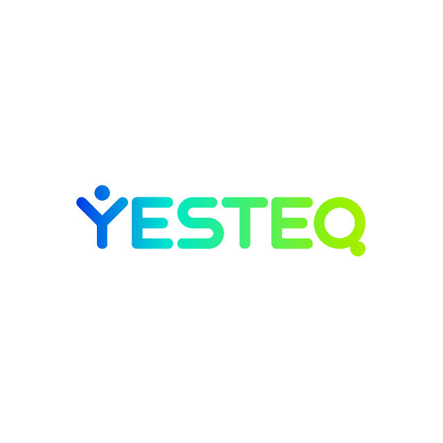 Yesteq.com logo, a brandable .com business name for sale