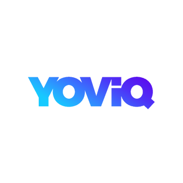 Yoviq.com logo, a brandable .com business name for sale