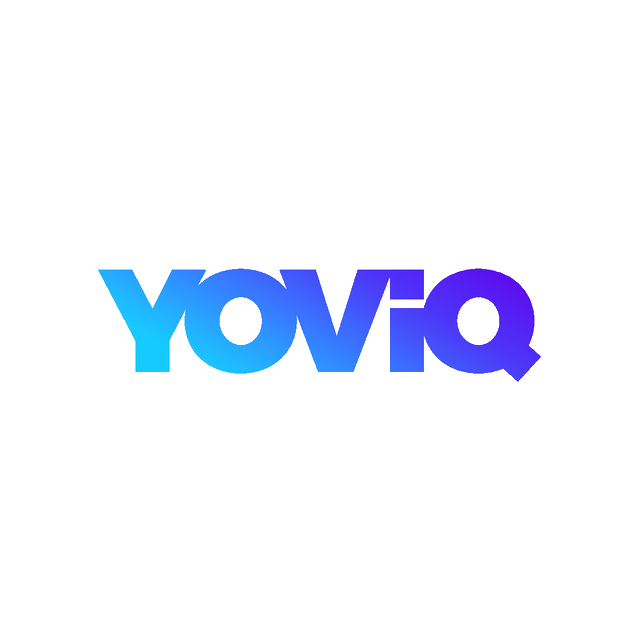 Yoviq.com logo, a brandable .com business name for sale