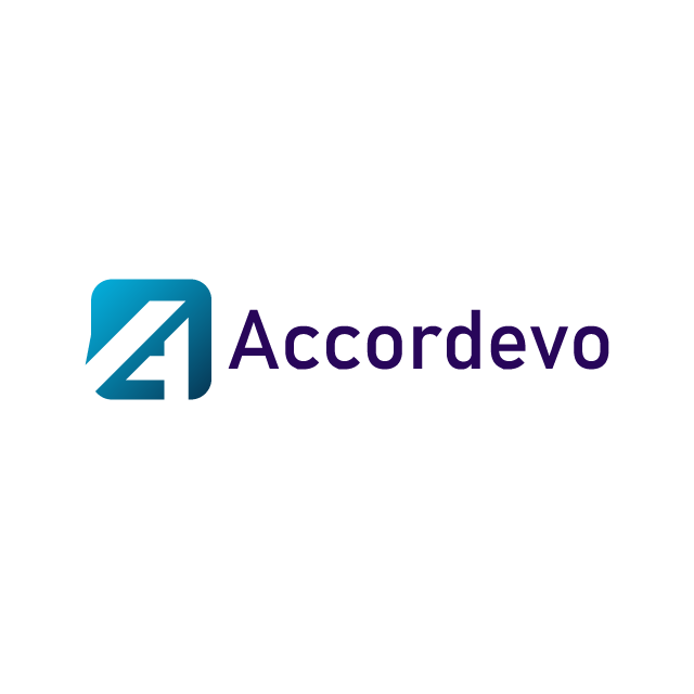 accordevo.com logo, a brandable .com business name for sale